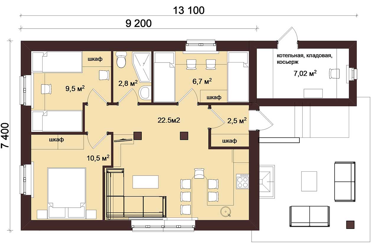 Планировка дома 6 на 8: идеи, советы, рекомендации | Design UD | Дзен