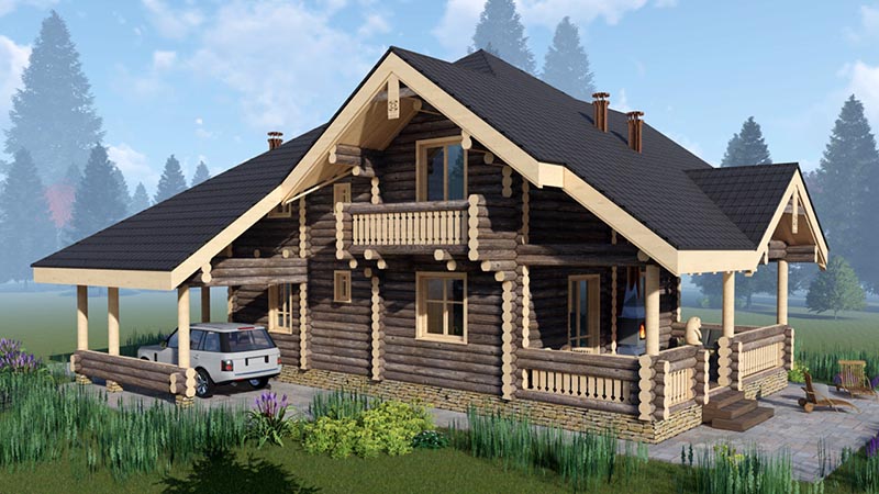 Проекты деревянных домов со вторым светом