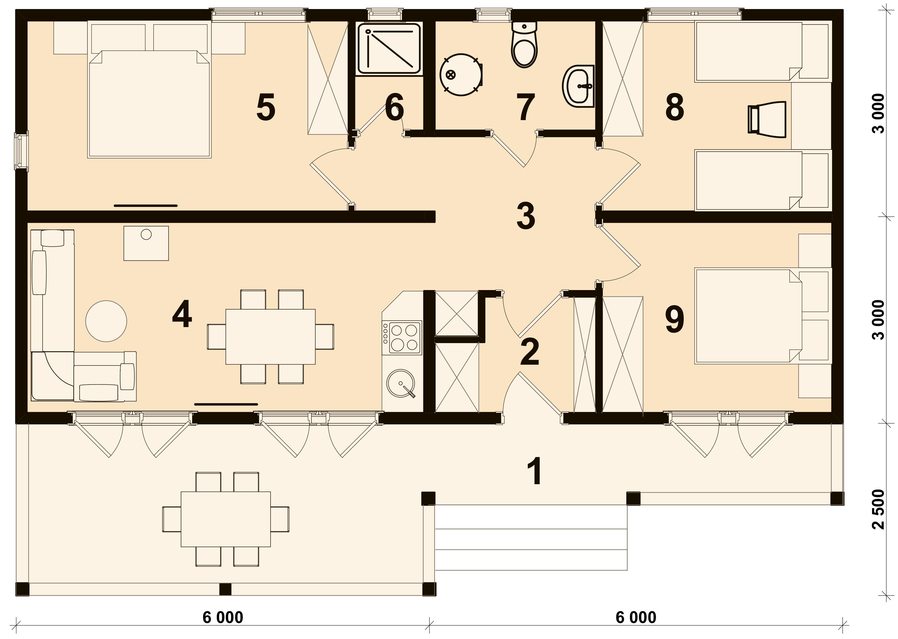 Проекты двухэтажных домов размером 6 на 12 метров