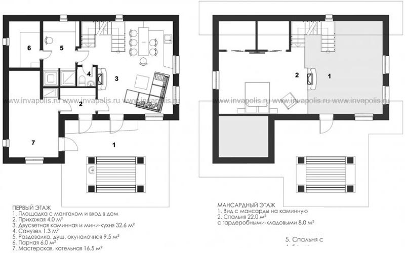 Проекты одноэтажных домов и коттеджей до кв м - цены, чертежи, планировки, фото