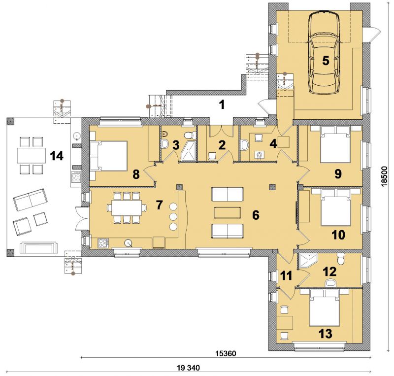 Проекты одноэтажных домов до 150 кв.м, фото и цены
