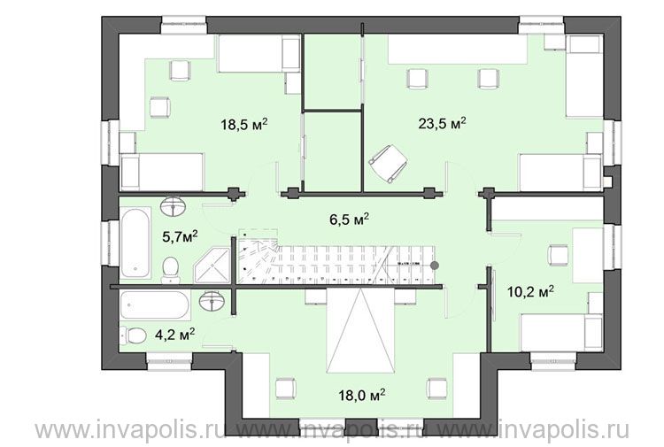 Двухэтажные дома 6 на 6: их преимущества, варианты планировки, проекты с фото